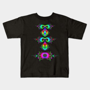 Rainbow Fractal Totem Kids T-Shirt